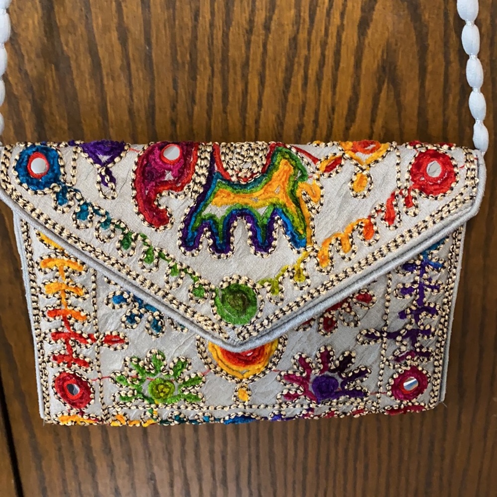 Embroidered Handmade Indian Crossbody Purse